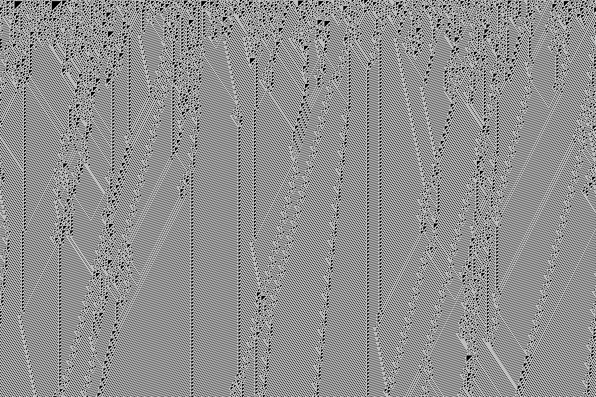 A rule 110 cellular automaton pattern